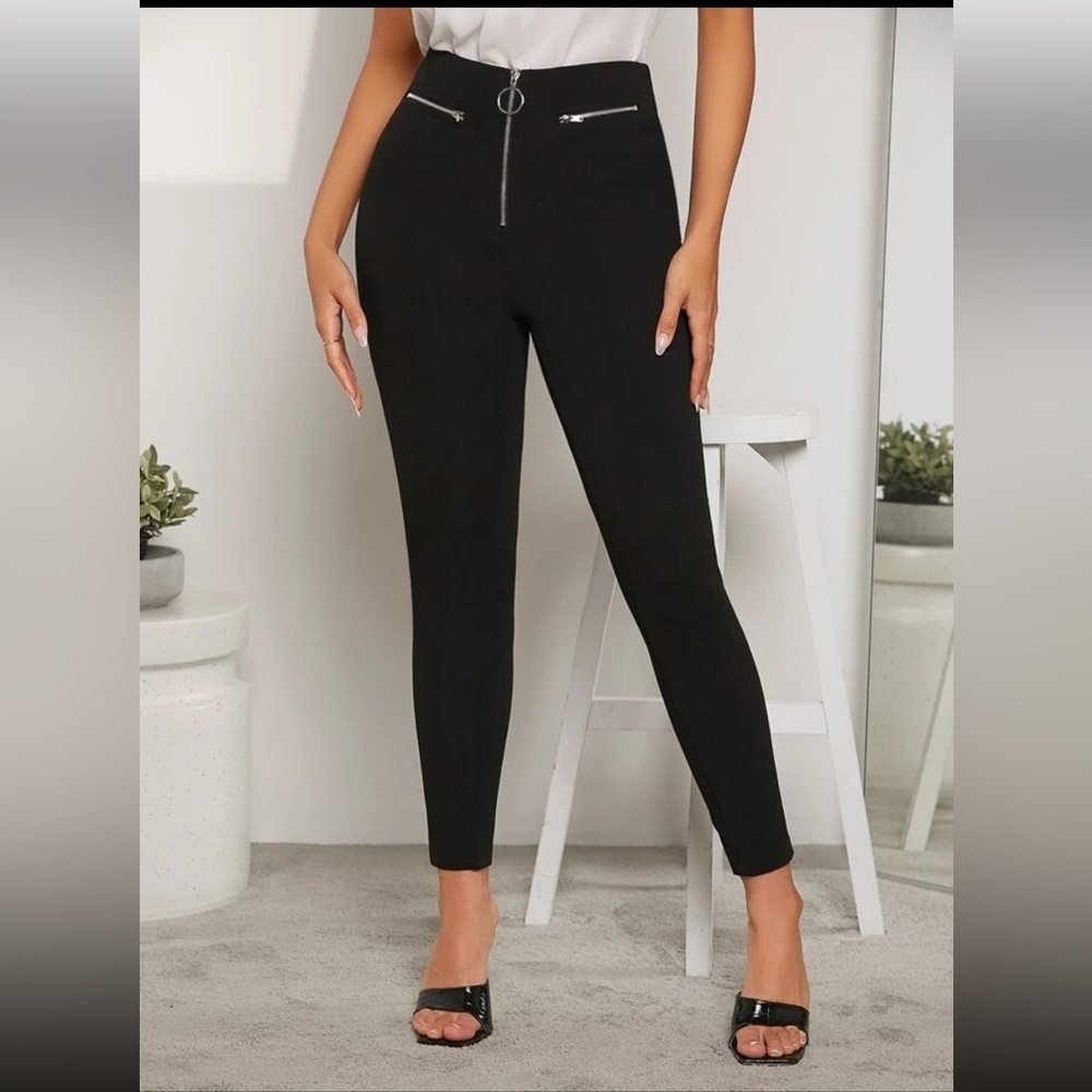 Zip Front High waist leggings size XS
